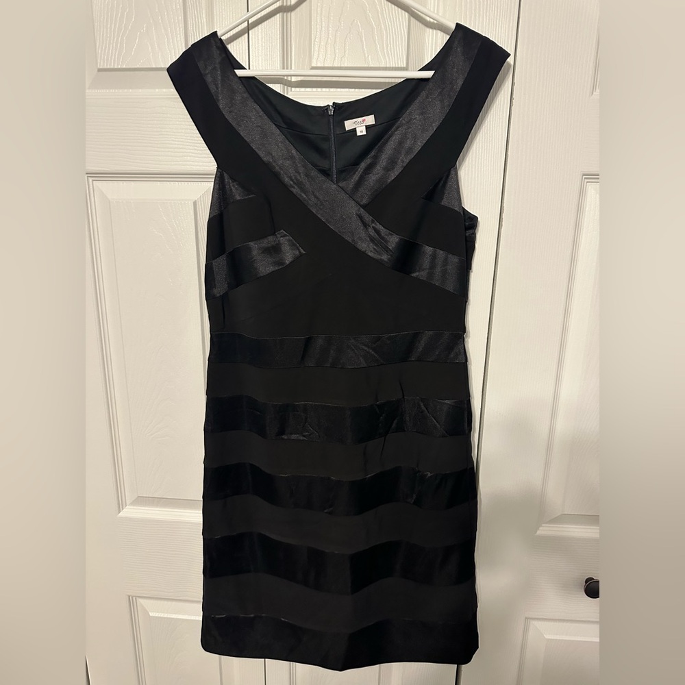 Black V-Neck Cocktail Dress